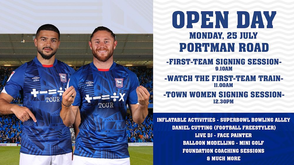 Ipswich Town FC | OPEN DAY ACTIVITIES CONFIRMED