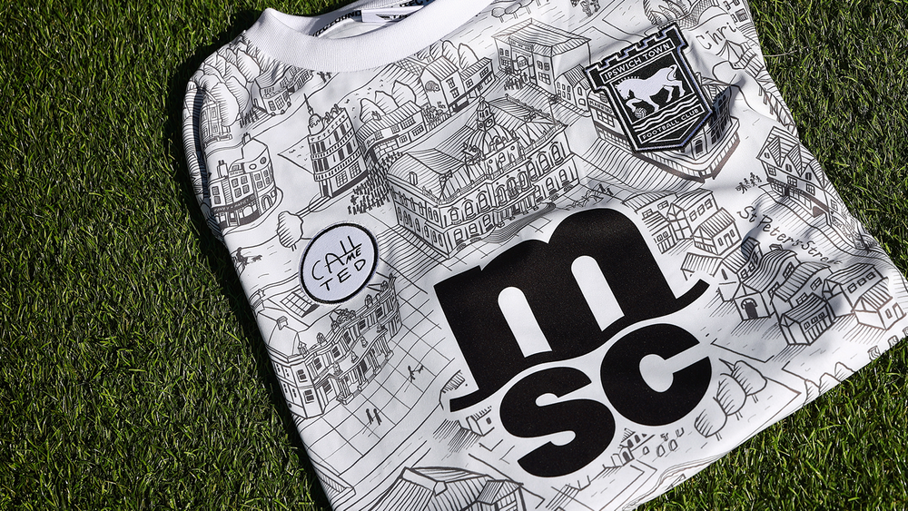 Ipswich Town × Call Me Ted Foundation: Warm-Up Shirts official collaboration image