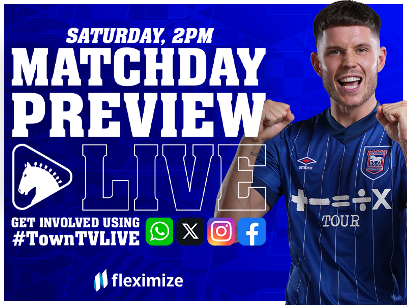 Matchday Preview Live on Saturday at 2pm.